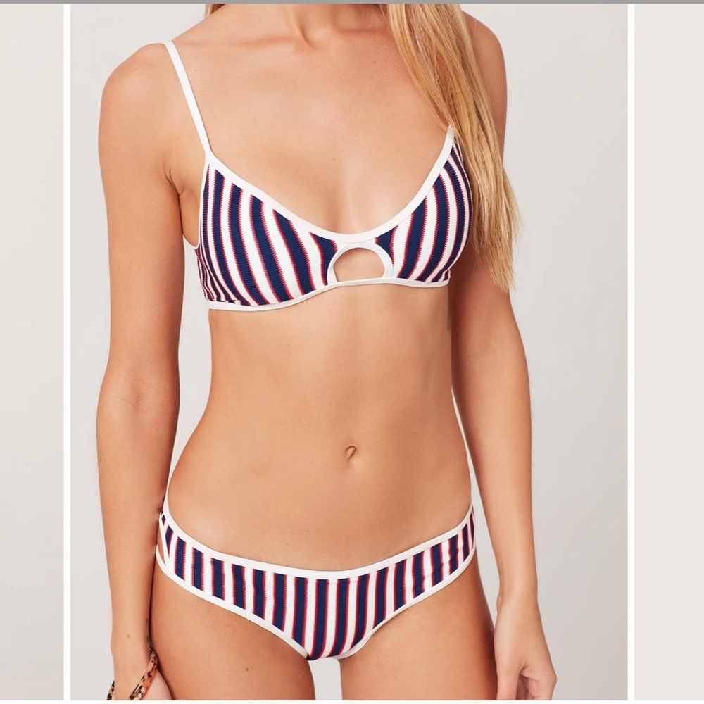 l*space NWT red white & blue Ross Top and Rachel Classic Bikini Bottom Swimsuit